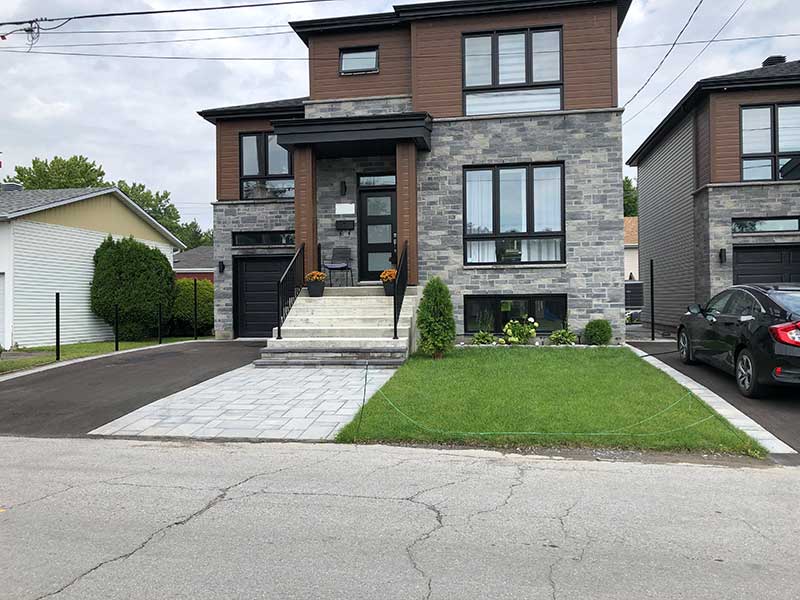 Modern new house landscaping project