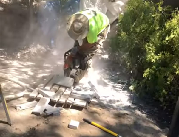 Worker in activity outside