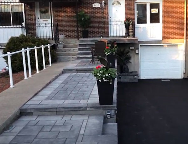 House entrance renovated with pave-uni